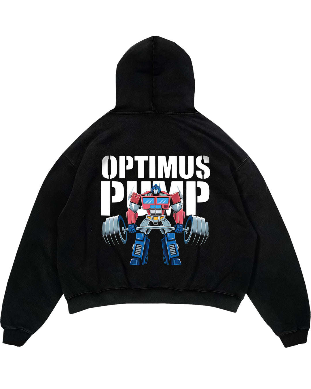 Sudadera con capucha extragrande Optimus Pump (estampado en la espalda)