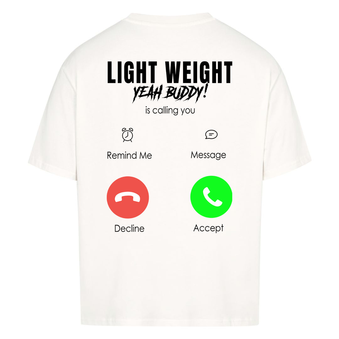 Light weight calling (backprint) Oversized Shirt
