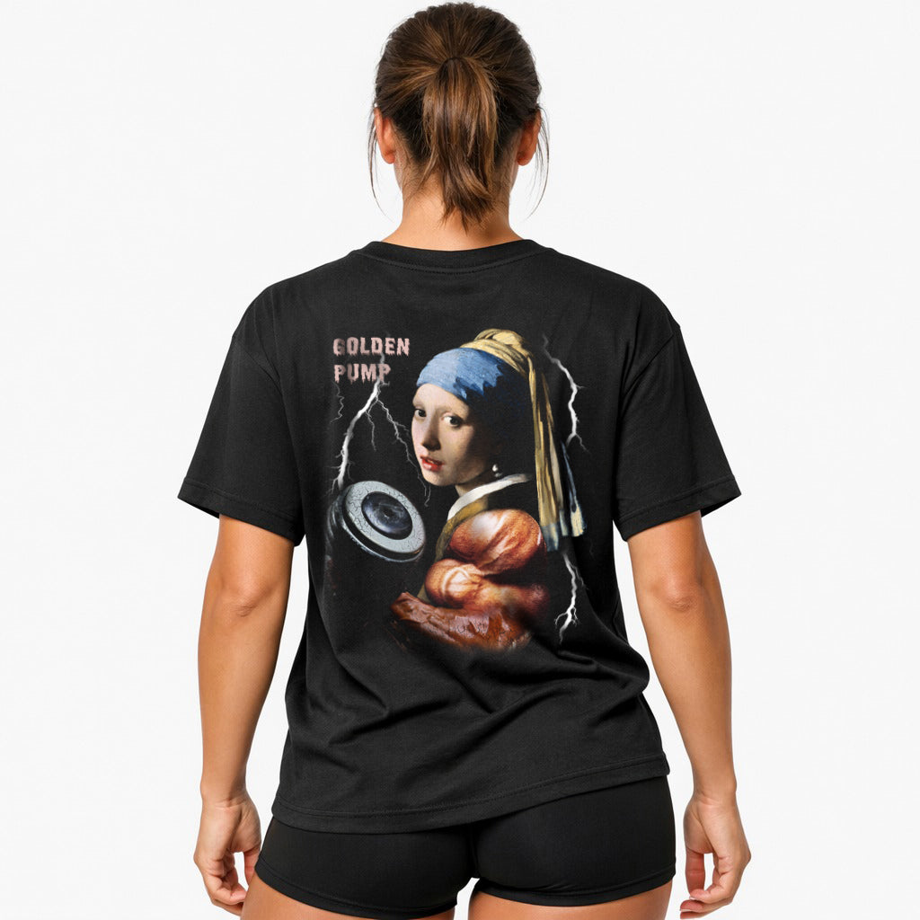 Dumbbell Girl (Backprint) Oversized Shirt