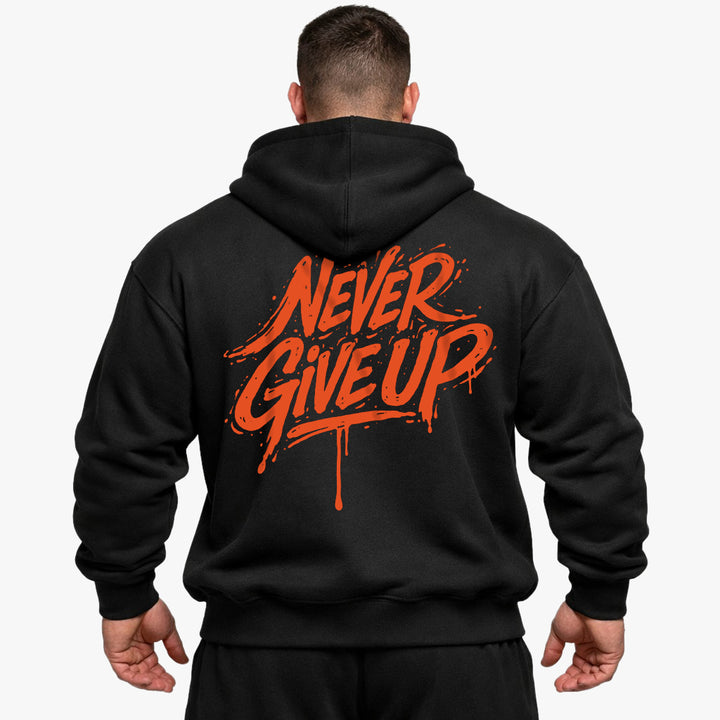 Never Give Up (Backprint) Oversized Hoodie