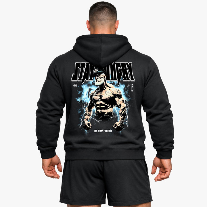 Blijf hongerig (rugafdruk) hoodie