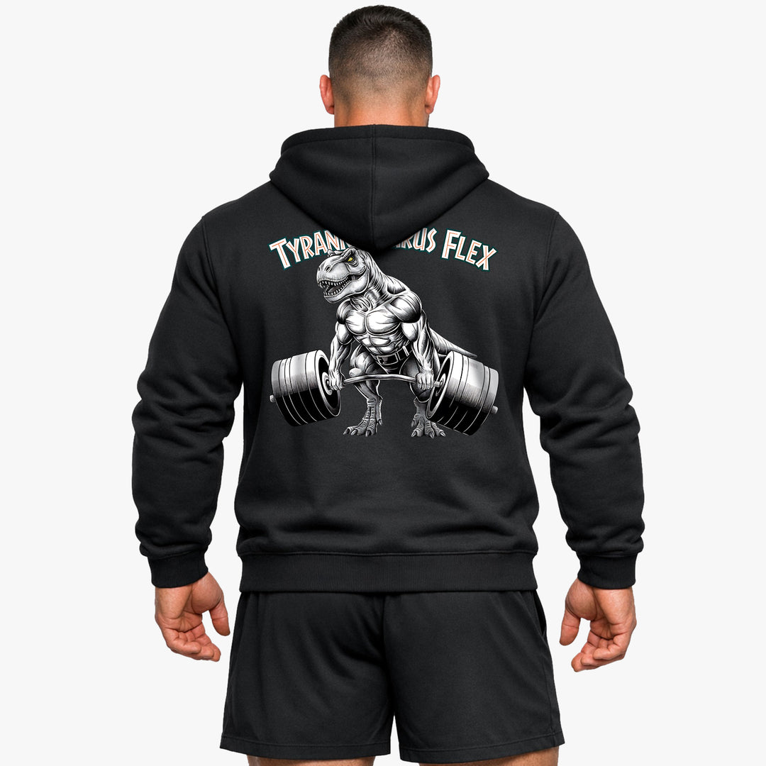 Sudadera con capucha Tyrannosaurus Flex (impresión trasera)