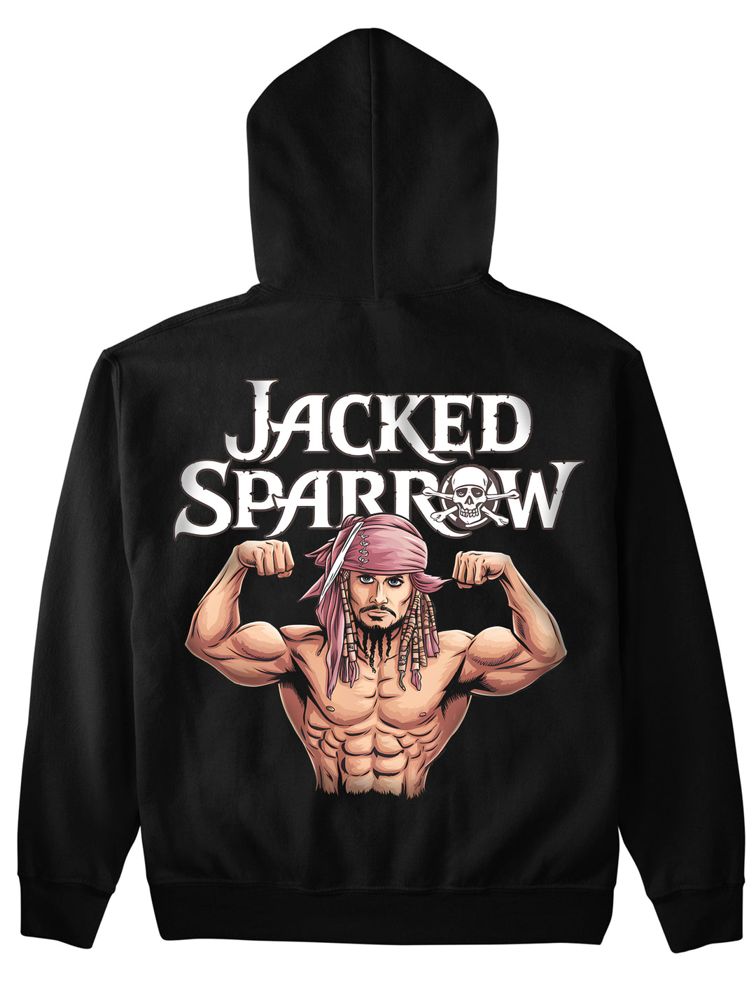 Jacked sparrow-hoodie (achterafdruk).