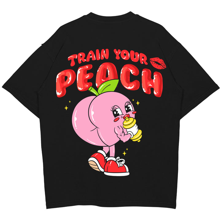 Train your Peach Oversized (Backprint) Shirt